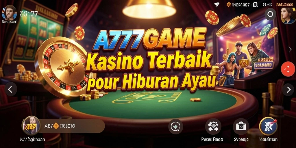 Screenshot A777GAME menampilkan momen seru dalam permainan Kasino.