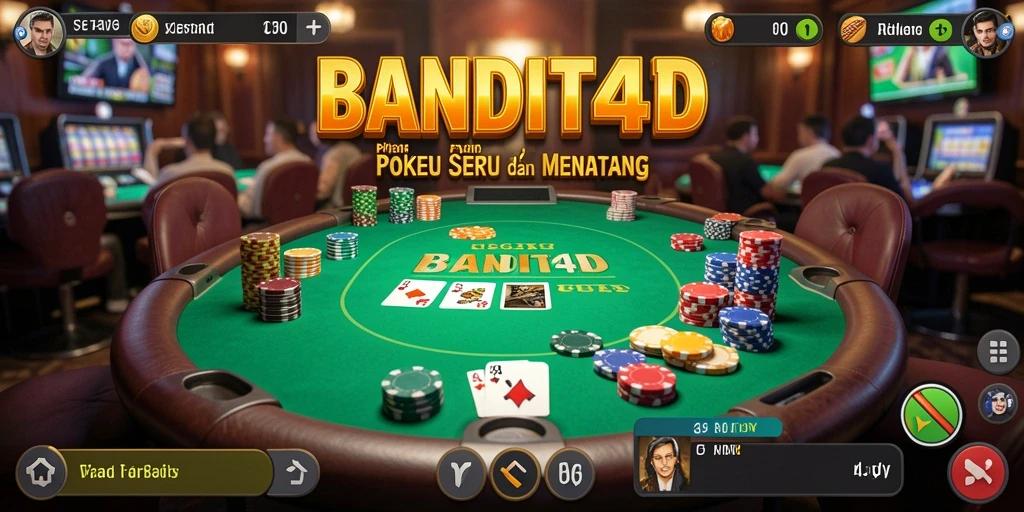 Tampilan gameplay menarik dalam aplikasi poker BANDIT4D.