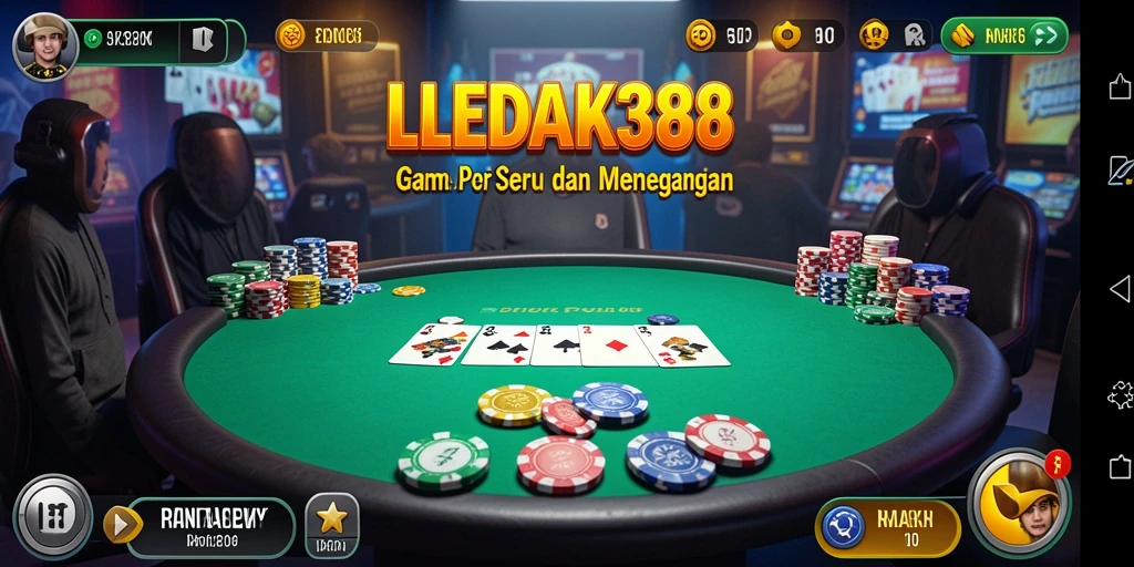 Tangkapan layar LEDAK388 menampilkan suasana bermain Poker yang seru.