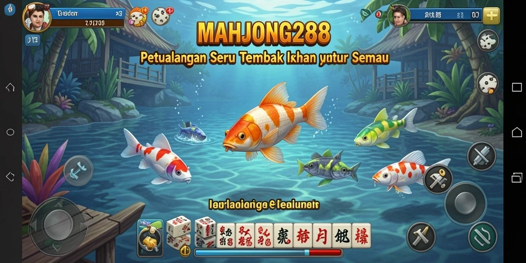 Tangkapan layar gameplay seru di MAHJONG288 saat menembak ikan.
